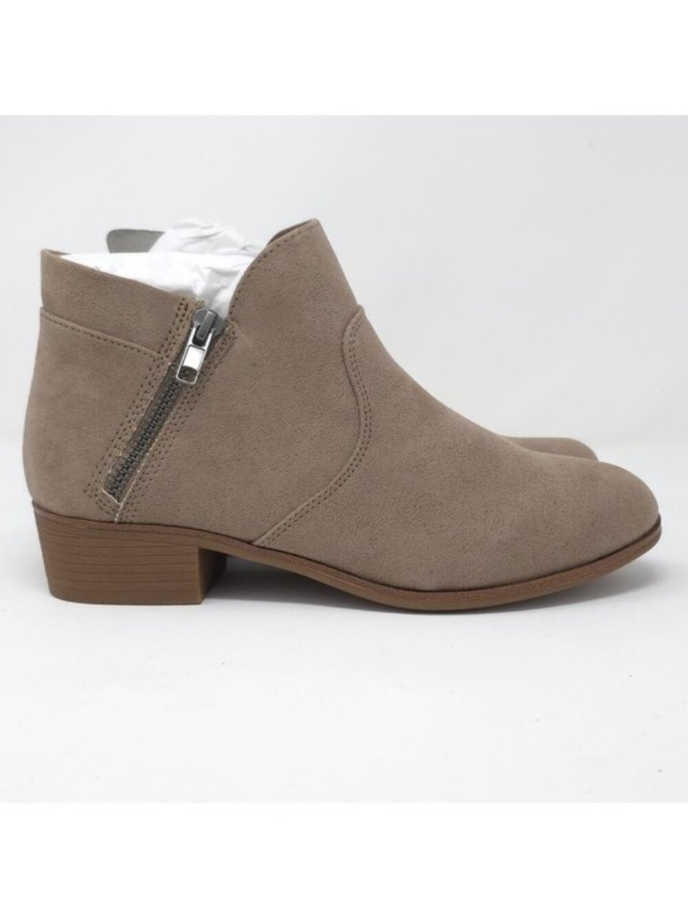 Sun + Stone Taupe Ankle Booties size 6M - Picture 3 of 12